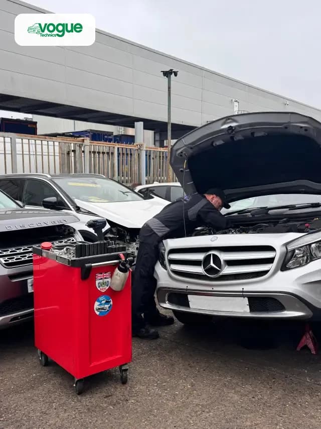 Vogue Technics specialist JLR engine garage interior, Hedley Avenue, Grays RM20 4EL Essex