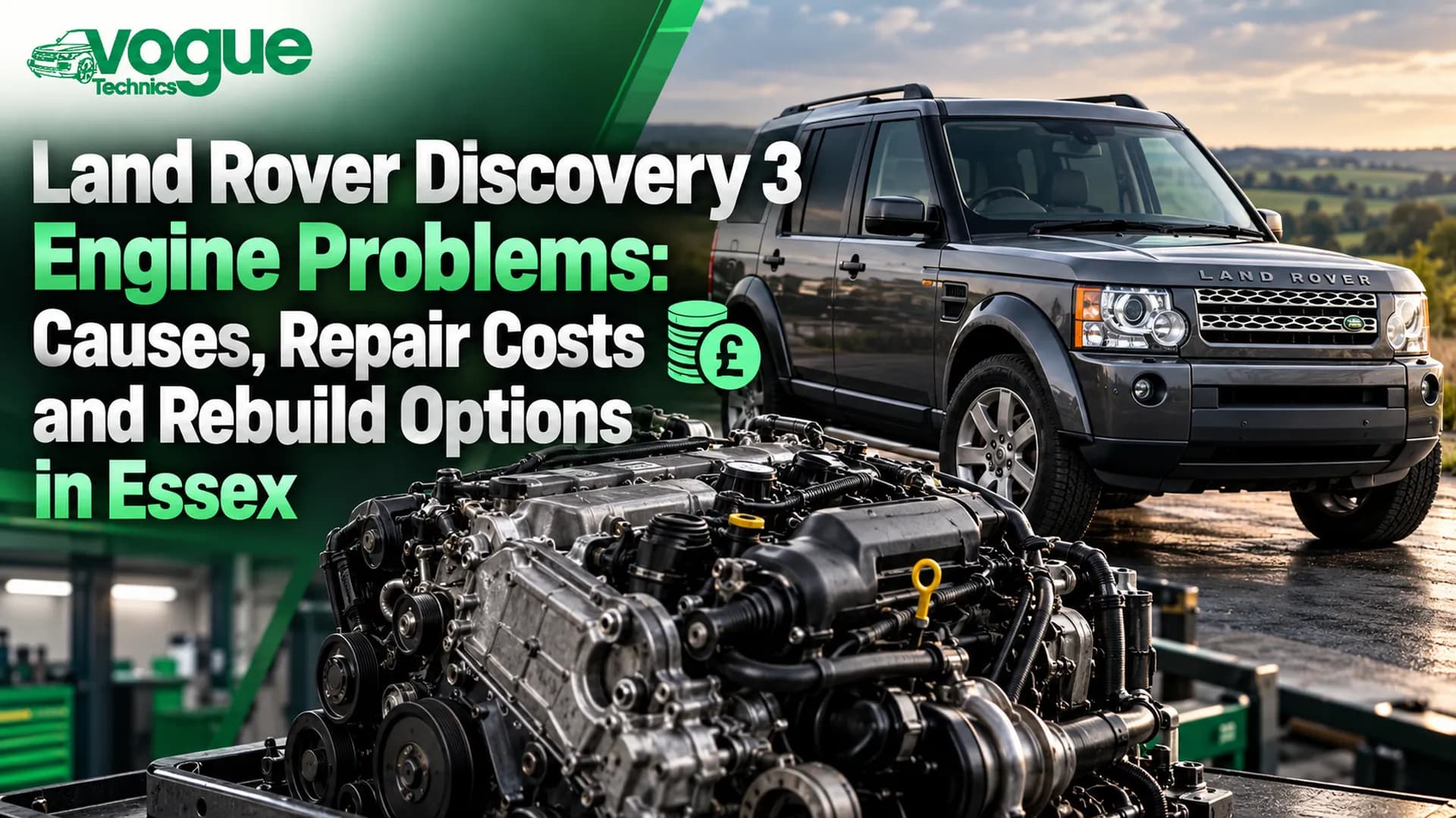 Land Rover Discovery 3 Engine Problems: Causes, Repair Costs and Rebuild Options in Essex