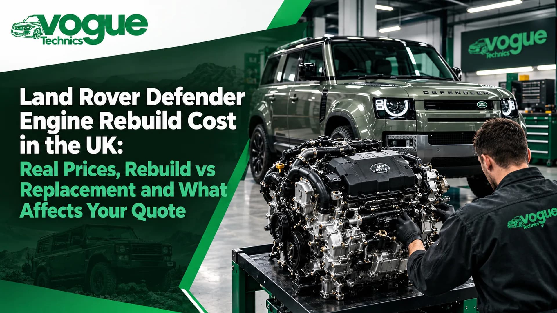 Land Rover Defender Engine Rebuild Cost in the UK: Real Pricing Factors, Rebuild vs Replacement and What Affects Your Quote