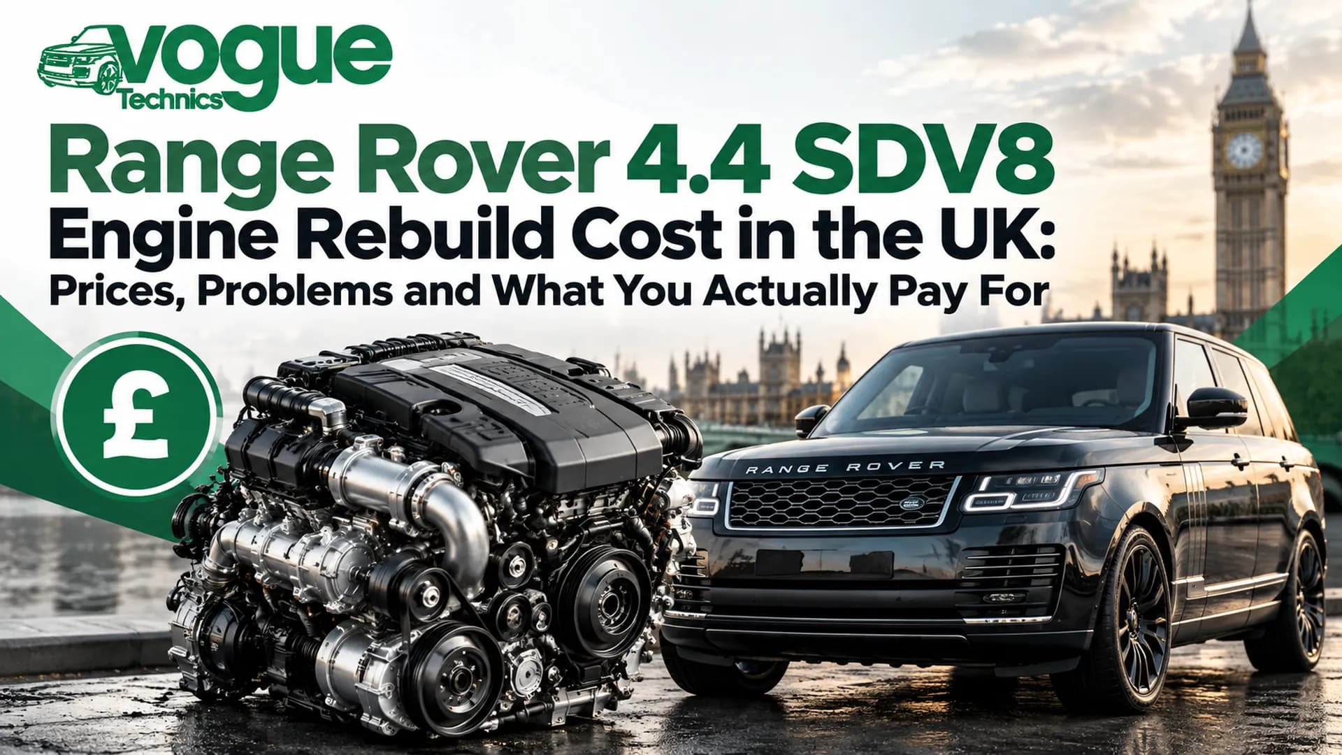 Range Rover 4.4 SDV8 Engine Rebuild Cost in the UK: What You Actually Pay For