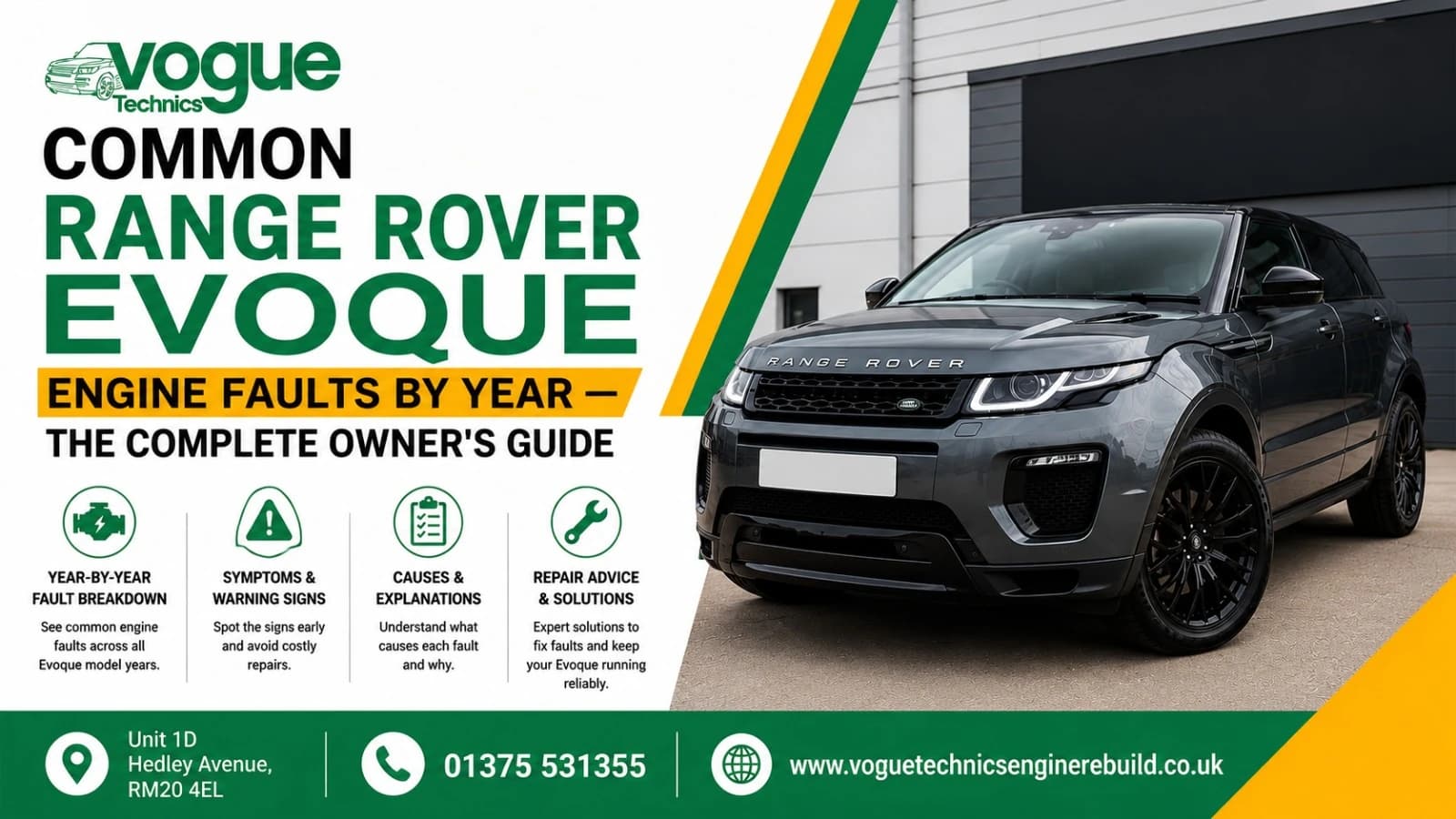Common Range Rover Evoque Engine Faults by Year — The Complete Owner's Guide