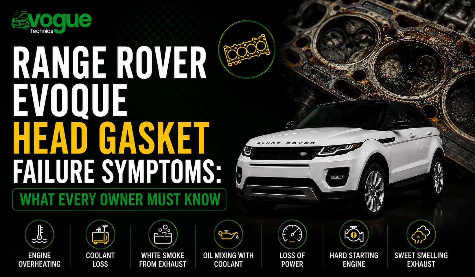 Range Rover Evoque Head Gasket Failure Symptoms: What Every Owner Must Know