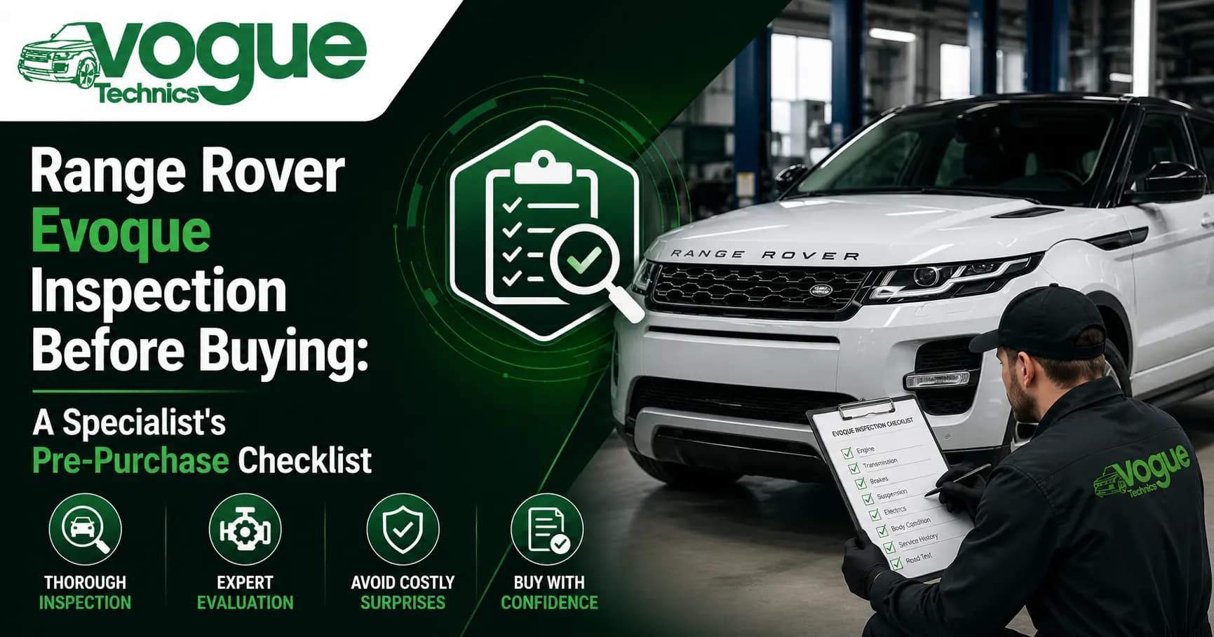 Range Rover Evoque Inspection Before Buying: A Specialists Pre-Purchase Checklist (Grays, Essex)