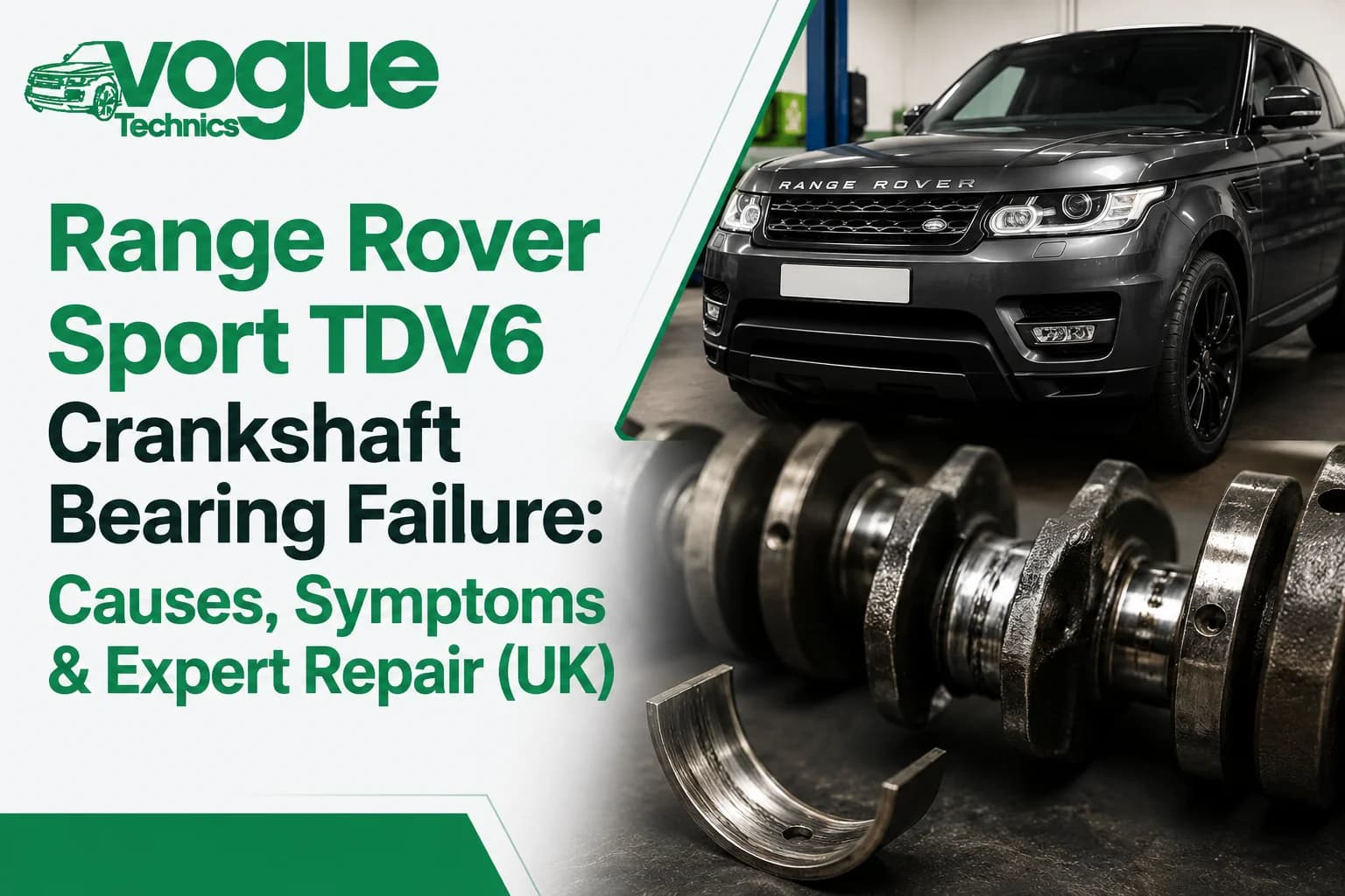 Range Rover Sport TDV6 Crankshaft Bearing Failure: Causes, Symptoms & Expert Repair (UK)