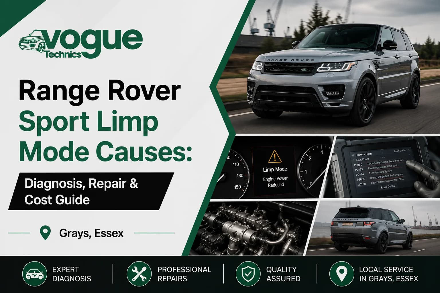 Range Rover Sport Limp Mode Causes: Diagnosis, Repair & Cost Guide (Grays, Essex)