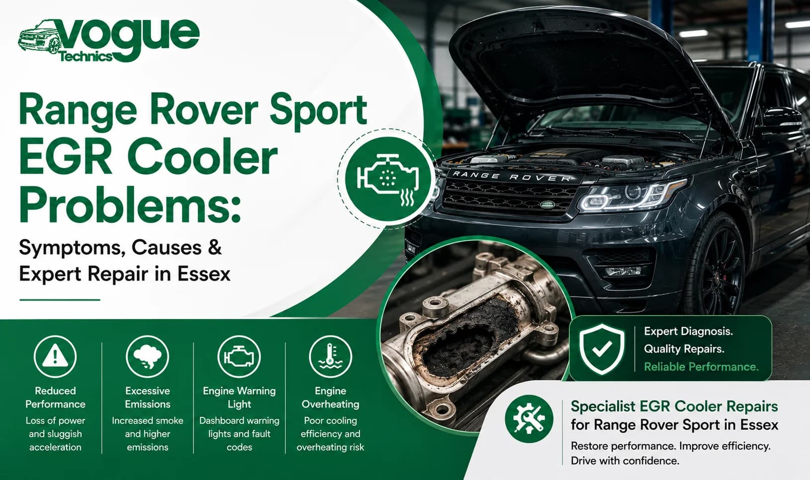 Range Rover Sport EGR Cooler Problems: Symptoms, Causes & Expert Repair in Essex