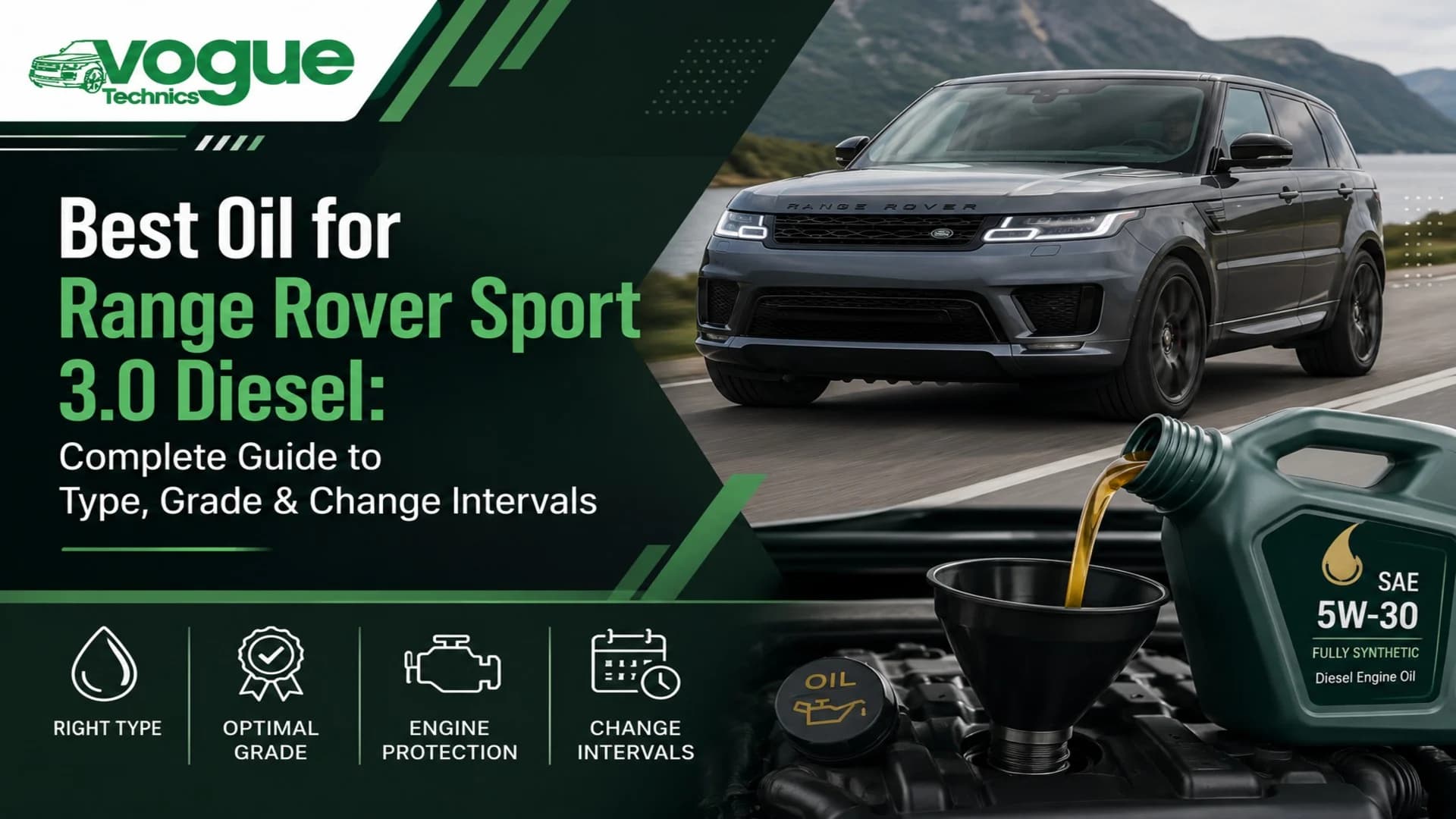 Best Oil for Range Rover Sport 3.0 Diesel: Complete Guide to Type, Grade & Change Intervals