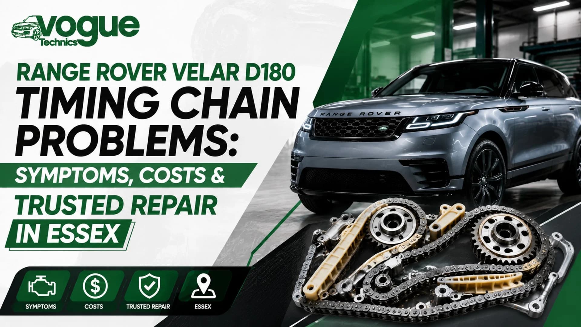Range Rover Velar D180 Timing Chain Problems: Symptoms, Costs & Trusted Repair in Essex