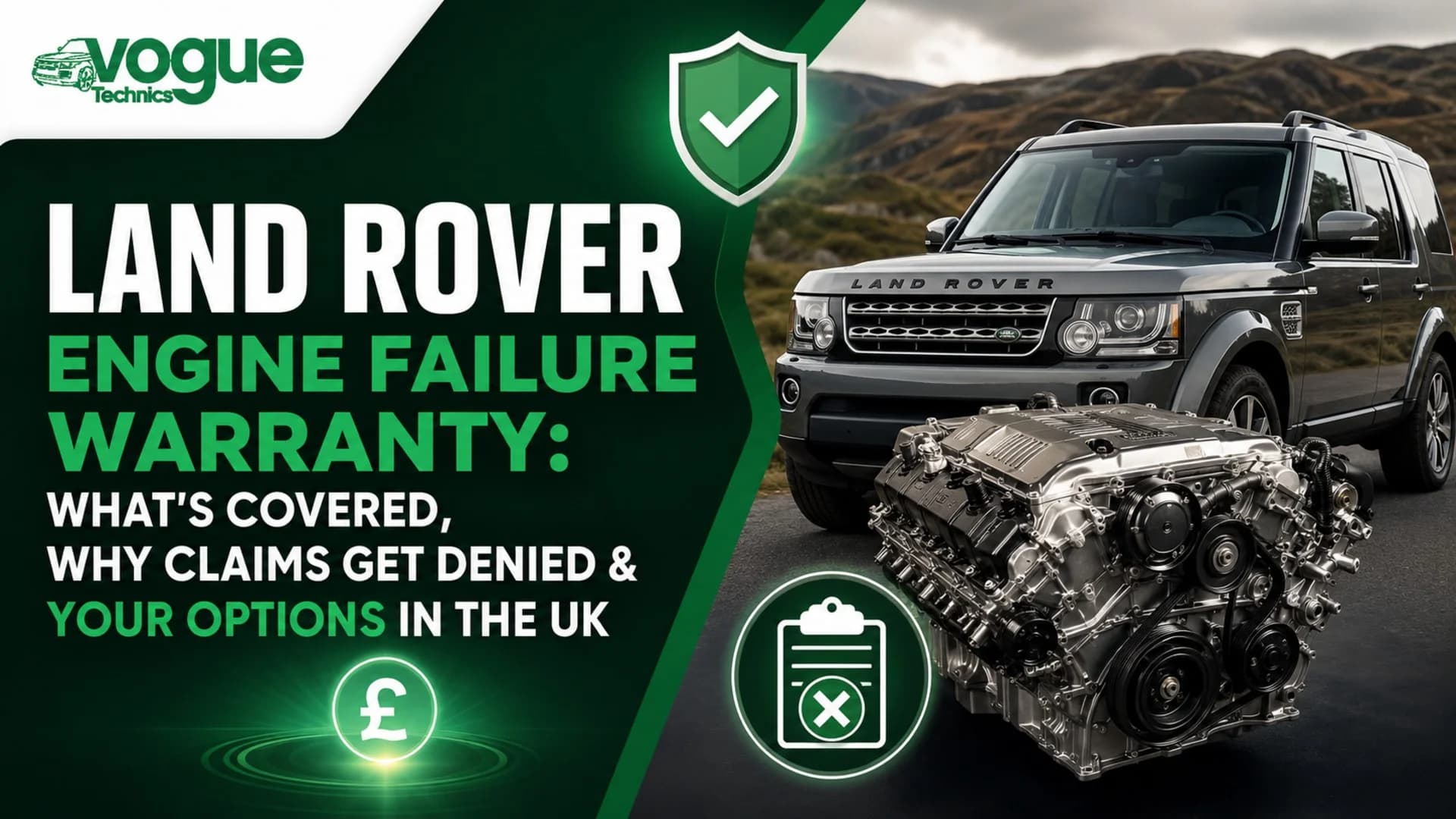 Land Rover Engine Failure Warranty: What's Covered, Why Claims Get Denied & Your Options in the UK