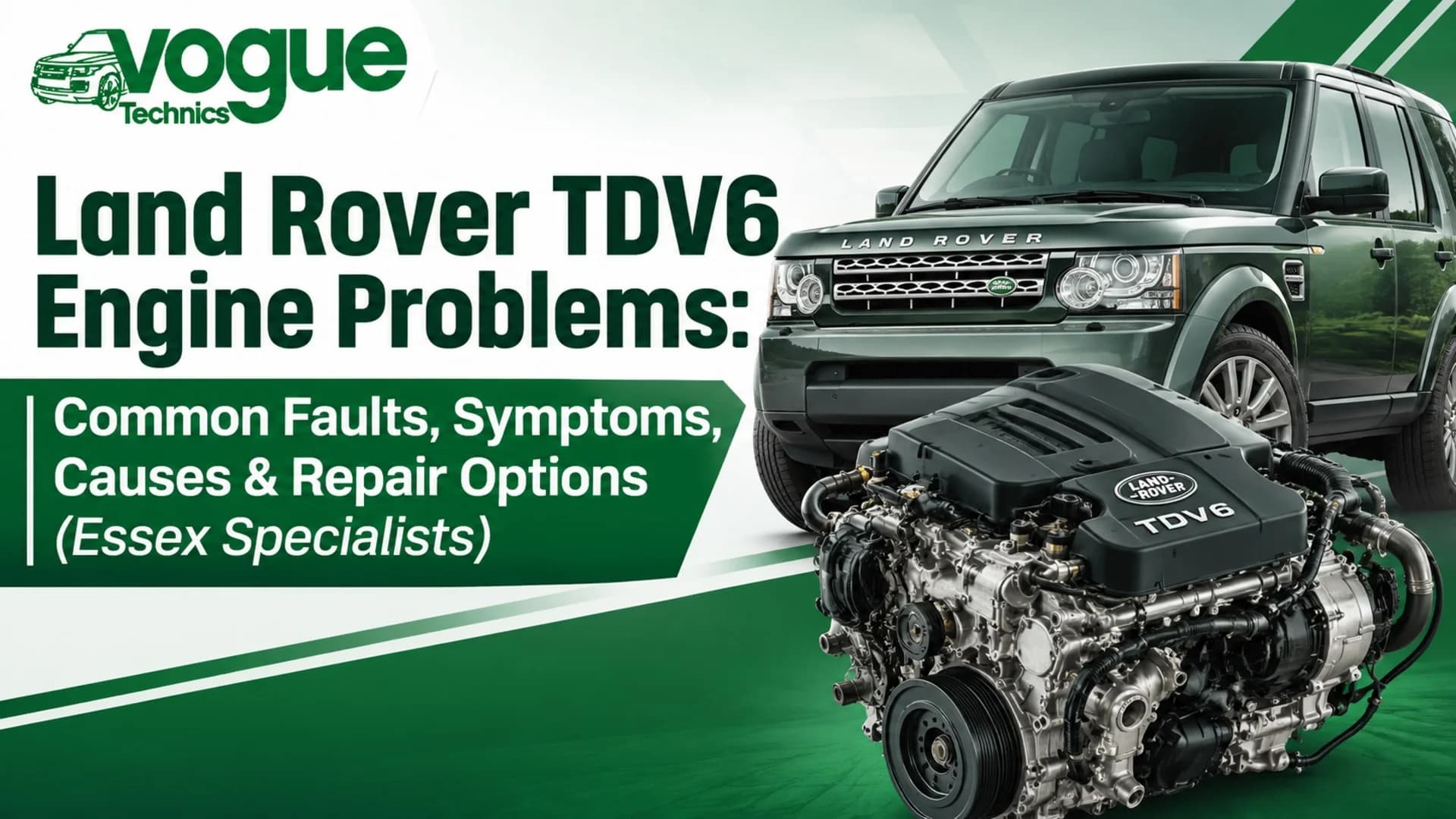 Land Rover TDV6 Engine Problems: Common Faults, Symptoms, Causes & Repair Options (Essex Specialists)