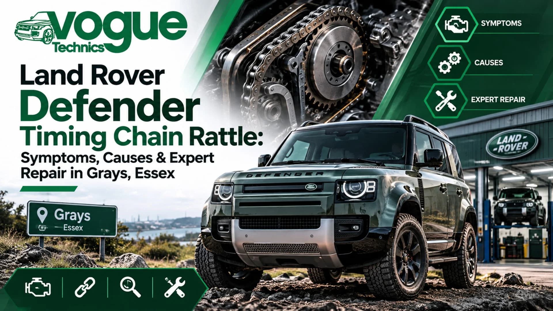 Land Rover Defender Timing Chain Rattle: Symptoms, Causes & Expert Repair in Grays, Essex