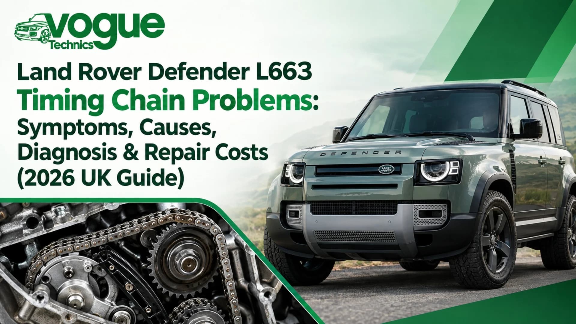 Land Rover Defender L663 Timing Chain Problems: Symptoms, Causes, Diagnosis & Repair Costs (2026 UK Guide)