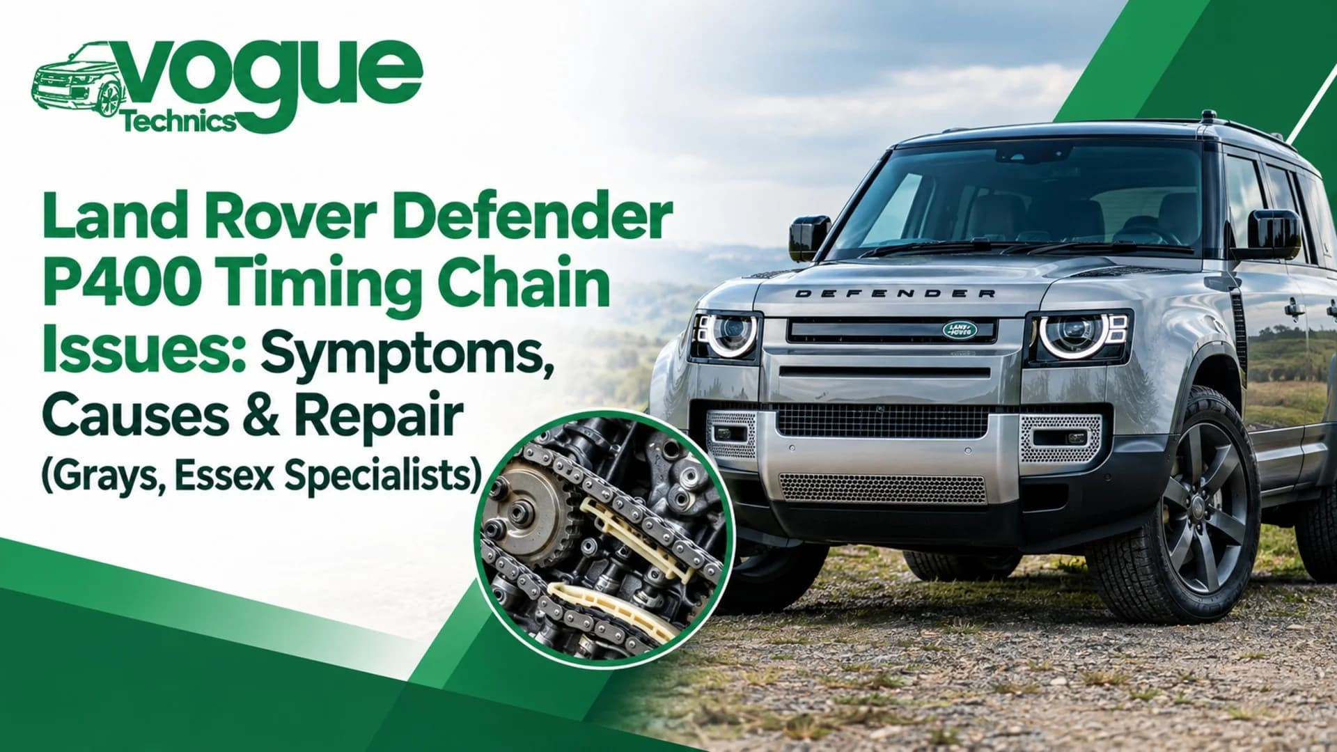 Land Rover Defender P400 Timing Chain Issues: Symptoms, Causes & Repair (Grays, Essex Specialists)