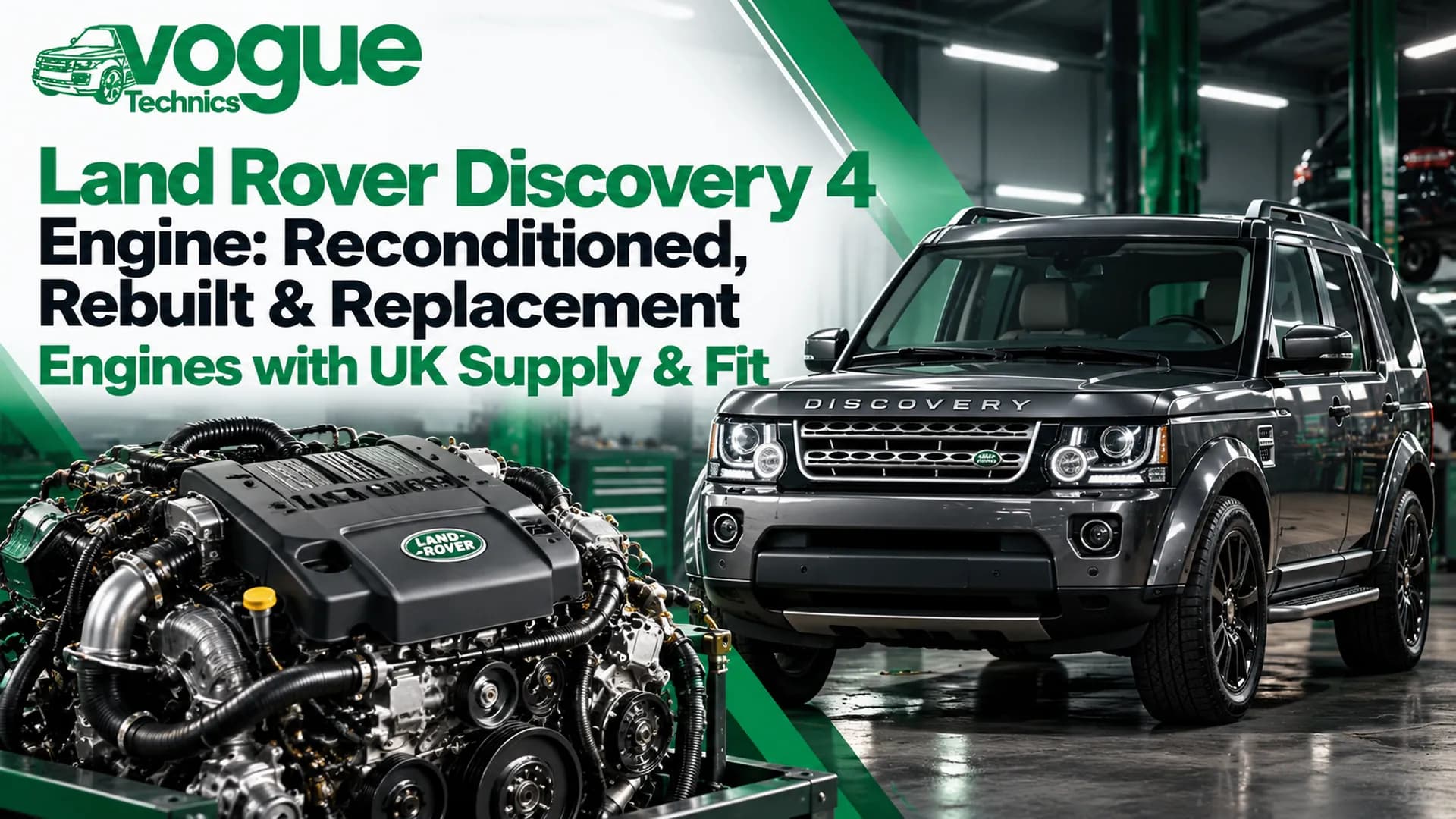 Land Rover Discovery 4 Engine: Reconditioned, Rebuilt & Replacement Engines with UK Supply & Fit
