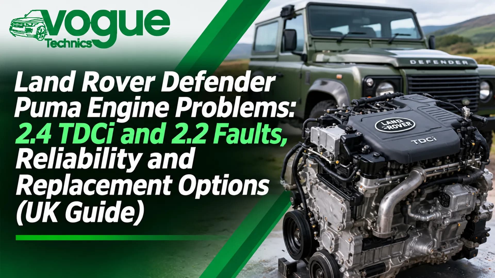 Land Rover Defender Puma Engine Problems: 2.4 TDCi and 2.2 Faults, Reliability and Replacement Options (UK Guide)