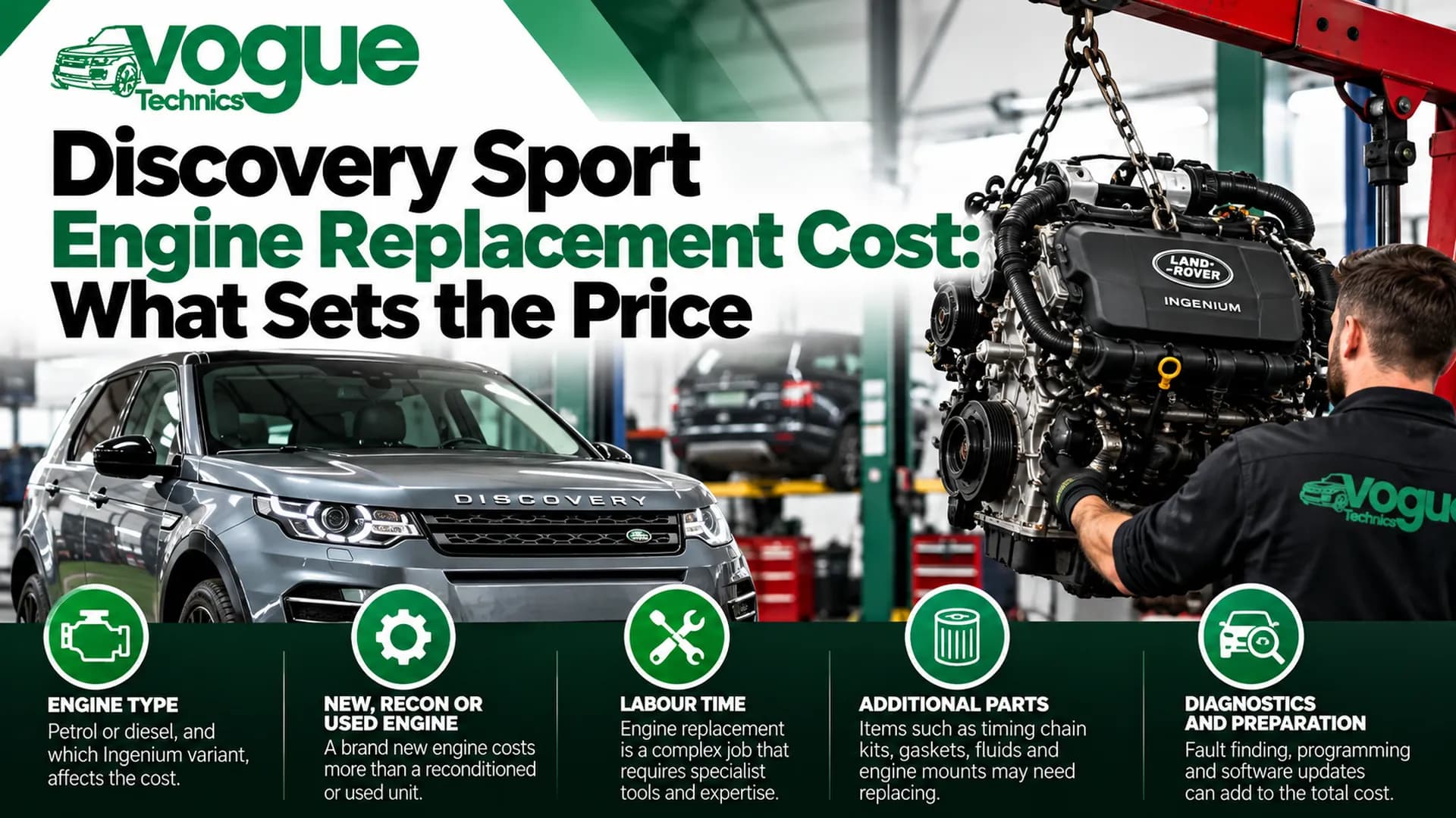 Discovery Sport Engine Replacement Cost: What Sets the Price